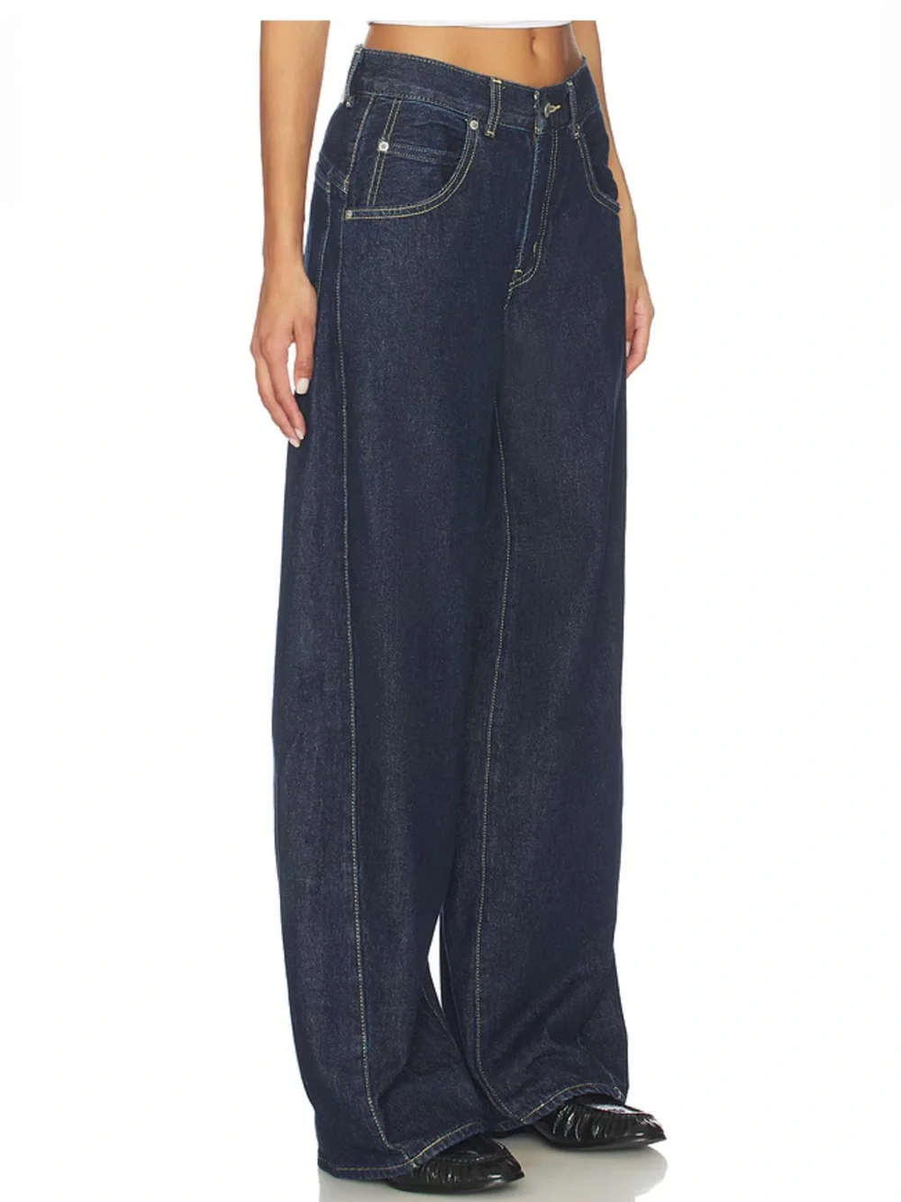 NWT $110 Levi's X Revolve Super Baggy Barrel Jeans 27X32 Blue - Picture 3 of 11